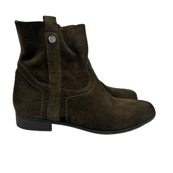 Frye & Co Womens Sarah Shortie Pull On Suede Ankle Boots Size 7.5 Brown Boho - Picture 1 of 14
